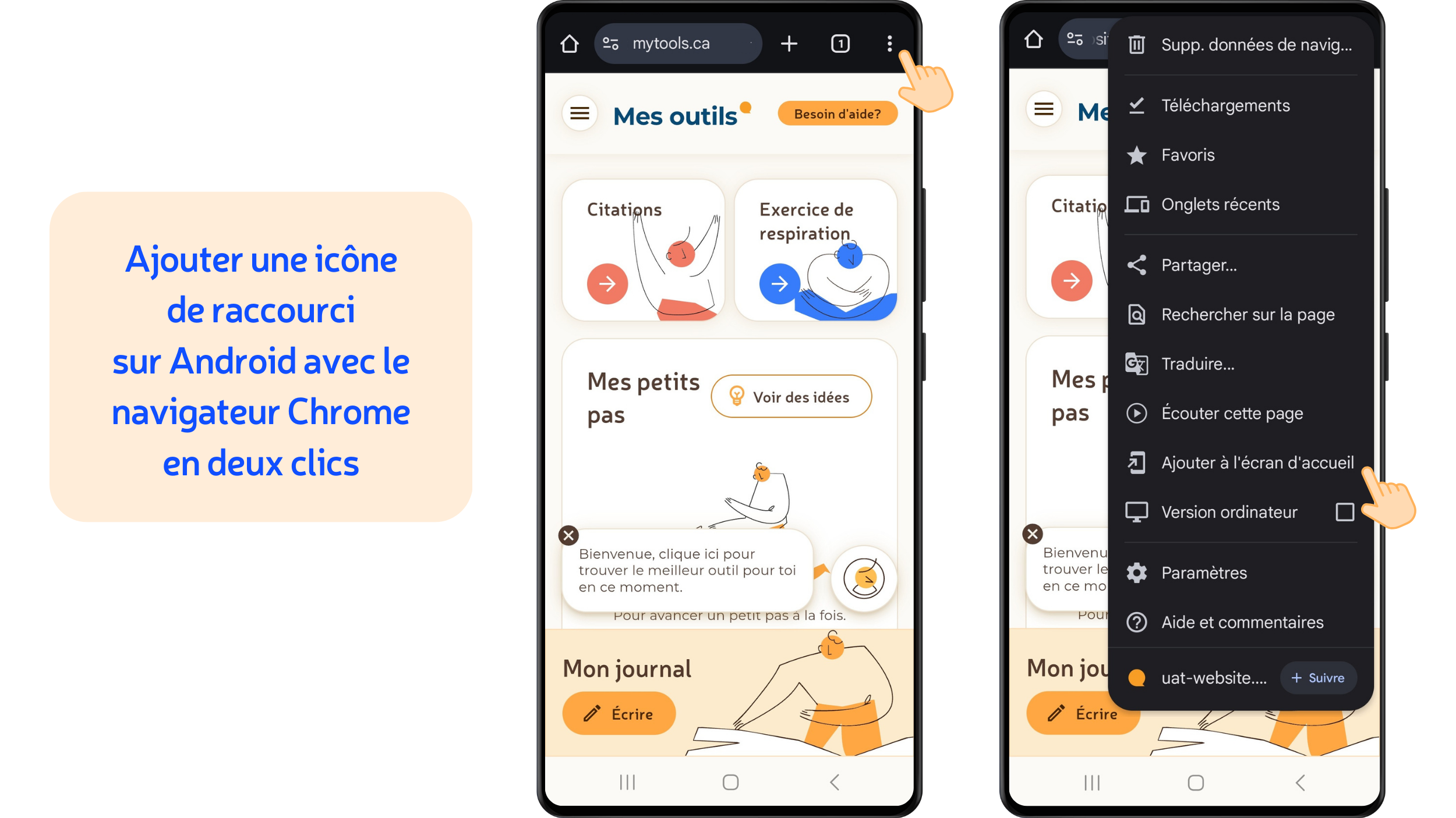 Raccourci Android